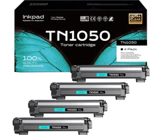 Inkpad Tn1050 Tn-1050 tonerio kasetės, suderinamos su Brother Dcp-1612w Dcp-1610w Mfc-1910w Hl-1110 Hl-1210w Hl-1212w Dcp-1510 Dcp-1512 Hl-1112 Mfc-1810 spausdintuvais (4 juodos)