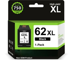 Inkyeah 62xl Juoda Rašalo Kasetė, 750 Psl. Suderinama su Hp Officejet/envy