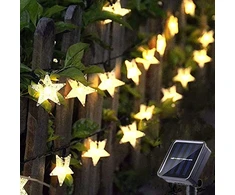Inna Saulės energija įkraunama Led lempučių girlianda su žvaigždėmis, 100 Led, 8 veikimo režimai