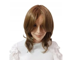 Inna Tamsiai blondinė perukas su kirpčiukais iki pečių - Nessaja wigs shop Krk