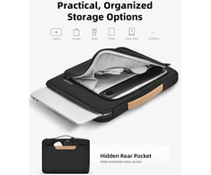 Innostyle nešiojamas dėklas, skirtas 13 colių macbook air, hp, dell, lenovo, asus nešiojamiesiems kompiuteriams, apsauginis nešiojimo dėklas su priedų krepšiu, atsparus vandeniui (juodas, 13 colių)