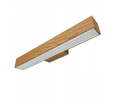 Innovagoods Led Wood ąžuolinis sieninis šviestuvas 40 cm, montuojamas ant paviršiaus, virš veidrodžio, loft stiliaus, 18w, 4000k