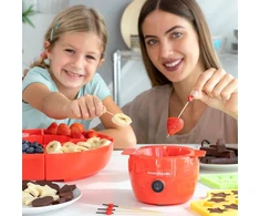 Innovagoods v0103367 2 in 1 šokolado fondiu gaminimo aparatas, plastikinis, raudonas
