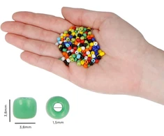 Innspiro aurora boreale violetiniai apvalūs stiklo akmenys 3.8mm 6/0 120g
