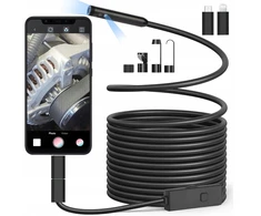 Inspekcinė kamera duo standus endoskopas telefonui ir pc 5m 8+1 led