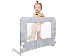 Lova Interbaby vaikiški apsauginiai varteliai sulankstomas 90 cm lovos barjeras vaikams nuo 18 mėnesių iki 5 metų, lengvas montavimas, saugus, suderinamas su ištraukiamomis lovomis | Star