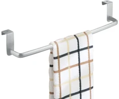 Interdesign Axis pakabinamas virtuvinis rankšluosčių laikiklis, sidabrinis, 35 cm