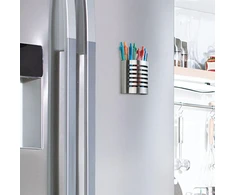 Interdesign Forma pieštukinė, magnetinis rašiklių laikiklis rašikliams, pieštukams ir kitoms kanceliarinėms prekėms, nerūdijantis plienas, šlifuotas, 5.3 x 10.2 x 15.9 cm