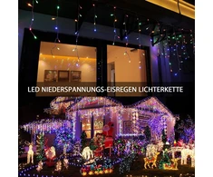 Intergo lauko šviesos užuolaida, sodo šventinės lemputės, 600 Led, 15 m