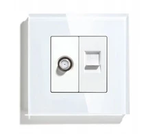 Internetinis lizdas Rj45 + Antena stiklinis Lan Sat