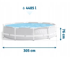 Intex 26700np Apvalus Stelažinis Sodo Baseinas 305x76 cm