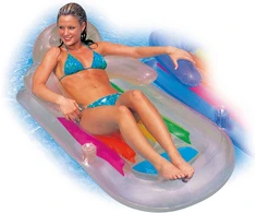 Intex 58802 pripučiamas čiužinys deginimuisi baltas / šviesiai mėlynas 160 x 85 cm
