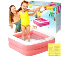 Intex Pripučiamas vaikiškas baseinas 85x85x23 cm, rožinis