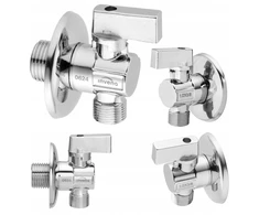 Invena Kampinis uždarymo ventilis maišytuvui bakeliui wc fi 1/2"x3/8" solidus