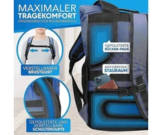 Invilus ® - rolltop kuprinė vyrams ir moterims, pagaminta iš perdirbtų plastikinių butelių | paprasta kuprinė | kuprinė nešiojamam kompiuteriui | kuprinės moterims | dienos kuprinė moterims | kuprinė į mokyklą | pasirinkite spalvą dabar