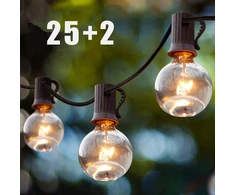 Ip44 sodo girlianda su didelėmis led lemputėmis, 25 vnt., 7.62 m, eko terasa, balkonas, sodas