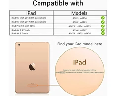 Ipad 9.7 dėklas vaikams 2018/2017 ipad 6-osios/5-osios kartos dėklas - trendgate lengvas smūgiams atsparus ipad dėklas vaikams su rankena ir stovu, skirtas ipad air/ipad air 2/ipad pro 9.7 colių planšetiniam kompiuteriui - juodas