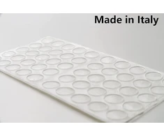 Ipea neslystantys lipdukai daiktams, nešiojamiems kompiuteriams, baldams - 100 vnt. pakuotė - pagaminta Italijoje - permatomi mini silikoniniai buferiai - nematomi padeliai - 10 x 1,5 mm