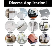 Ipea neslystantys lipdukai daiktams, nešiojamiems kompiuteriams, baldams - 100 vnt. pakuotė - pagaminta Italijoje - permatomi mini silikoniniai buferiai - nematomi padeliai - 10 x 1,5 mm