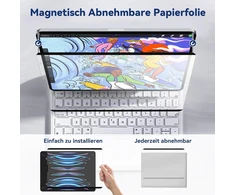 Iprokko 2 magnetinių popieriaus ekrano apsaugų paketas, suderinamas su Ipad Pro 11 (2022, 2021, 2020, 2018) ir Ipad Air 5 (2022) ir Ipad Air 4 kartos 10,9 colio matiniu popieriaus plėvelės ekrano apsauga