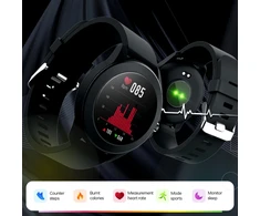 Išmanusis laikrodis forever colorum cw-300 juodas waterproof ip68 - pulso matuoklis, žingsniamatis, miego stebėjimo funkcija, kalorijų skaitiklis - ilgas baterijos veikimo laikas - android/ios sportinis laikrodis moterims, vyrams, unisex, stilingas
