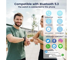 Išmanusis laikrodis sportui, atsparus vandeniui: vyriškas išmanusis laikrodis su 1.43 colių Amoled jutikliniu ekranu, apvalus, kraujo spaudimo, širdies ritmo, sportinis žingsniamatis, telefono funkcija, odinis dirželis, skirtas Android ir Ios