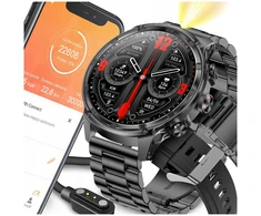 Išmanusis laikrodis vyriškas laikrodis meniu lietuvių kalba 710 mah sportas pokalbiai smart watch