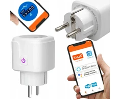 Išmanusis lizdas su energijos monitoriumi, Wifi, Alexa, Tuya, 16a