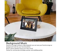 Objektyvas Išmanusis skaitmeninis Wifi nuotraukų rėmelis, 10.1 colio Ips Lcd jutiklinis ekranas, automatinis pasukimas, 16 Gb atmintis, momentinis dalijimasis akimirkomis per Frameo programėlę (es kištukas)