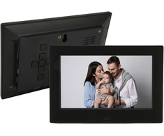 Objektyvas Išmanusis skaitmeninis Wifi nuotraukų rėmelis, 10.1 colio Ips Lcd jutiklinis ekranas, automatinis pasukimas, 16 Gb atmintis, momentinis dalijimasis akimirkomis per Frameo programėlę (es kištukas)