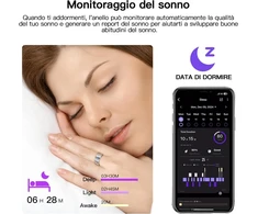 Išmanusis žiedas, fitneso apyrankės išmanusis žiedas su kalorijomis, širdies ritmu, miego monitoriumi, kraujo deguonimi, ip68, atsparus vandeniui, be prenumeratos programėlės (rose Gold, #12-21.6 mm)