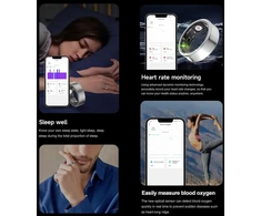 Išmanusis žiedas-pedometras, fitneso sekiklis, skirtas android ir ios, išmanieji žiedai vyrams ir moterims, miego sekiklis, širdies ritmo monitorius, aktyvumo sekiklis, sportinis išmanusis žiedas, fitneso žiedas, juodas, pilkas, auksinis, sidabrinis