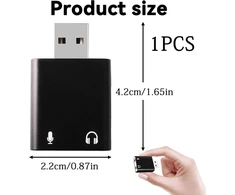 Išorinė garso plokštė Usb į 3.5mm lizdą, stereo garsas