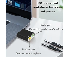 Išorinė garso plokštė Usb į 3.5mm lizdą, stereo garsas