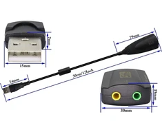 Išorinė Usb 7.1 garso plokštė su 3.5mm jungtimis
