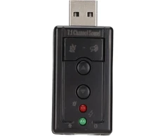 Išorinė usb garso plokštė, virtualus 7.1 kanalo stereo garso adapteris su vidiniu stiprintuvu ir 3.5 mm ausinių ir mikrofono lizdu telefonui, nešiojamam kompiuteriui, pc
