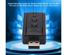 Išorinė usb garso plokštė, virtualus 7.1 kanalo stereo garso adapteris su vidiniu stiprintuvu ir 3.5 mm ausinių ir mikrofono lizdu telefonui, nešiojamam kompiuteriui, pc
