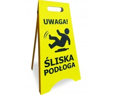 Įspėjamasis ženklas Stendas Atsargiai Slidžios Grindys Sulankstomas Lengvas Uv spausdinimas