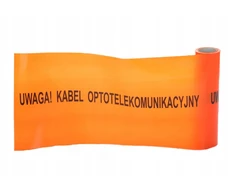 Įspėjamoji juosta 20cm optinio telekomunikacijų kabelio šviesolaidis oranžinė 100m
