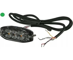 Įspėjamoji Led lemputė, stačiakampė, 10/30v žalia, 82x30x9 mm 3 Led Kramp
