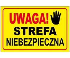 Įspėjamoji lentelė pavojinga zona 20x30 dibond