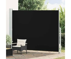 Ištraukiama šoninė kiemo pertvara, juodos spalvos, 220x314cm