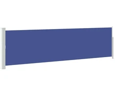 Ištraukiama šoninė kiemo pertvara, mėlynos spalvos, 140x500cm