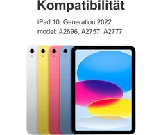 Iveoppe dėklas su klaviatūra, skirtas ipad a16 11 kartos 2025/10 kartos 2022, bluetooth magnetinė klaviatūra, skirta ipad 11-osios/10-osios kartos (11/10,9 colio), 7 spalvų apšvietimas, qwertz išdėstymo klaviatūra, mėlyna