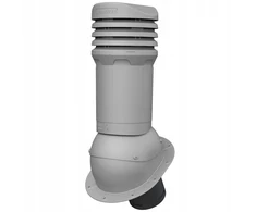 Izoliuotas kaminėlis 125 mm Parotec plokštiems stogams, bituminėms čerpėms, bituminei dangai - Pilkas
