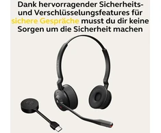 Jabra Engage 55 belaidės stereo ausinės su link 400 usb-c dect adapteriu – triukšmą slopinantis mikrofonas, didelis veikimo nuotolis, klausos apsauga – sertifikuota ms teams – juoda
