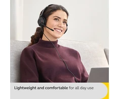 Jabra Evolve2 30 Se - laidinės stereo ausinės su triukšmo slopinimu ir 2 mikrofonų technologija - su Usb-c laidu - Ms Teams sertifikuotos, taip pat suderinamos su kitomis platformomis - juodos
