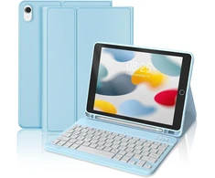 Jademall Klaviatūra Ipad 10 Generation - Belaidė klaviatūra Ipad 10.9 colių 2022, Apsauginis dėklas su pieštuko laikikliu, Qwertz vokiečių