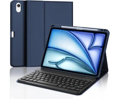 Jademall Klaviatūra Ipad Air 11 m2 - Belaidė klaviatūra, skirta Ipad Air 11 m2 2024/air 11 m3 2025, apsauginis dėklas su pieštuko laikikliu, Qwertz vokiečių kalba