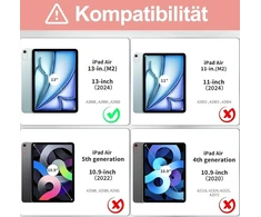Jademall Klaviatūra Ipad Air 13 m2 - Belaidė klaviatūra Ipad Air 13 m2 2024/air 13 m3 2025, apsauginis dėklas su pieštuko laikikliu